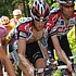 Frank Schleck mit den Favoriten whrend der 17. Etappe der Giro d'Italia 2005